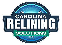 Logo for Carolina Relining Solutions featuring a blue circular design with the company name prominently displayed.